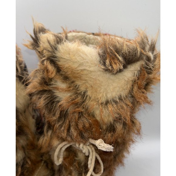 Muk Luks Women's Red Tan Knit Design Snow Boots Faux Fur Lined Size 9 Tan/Beige - Picture 7 of 16